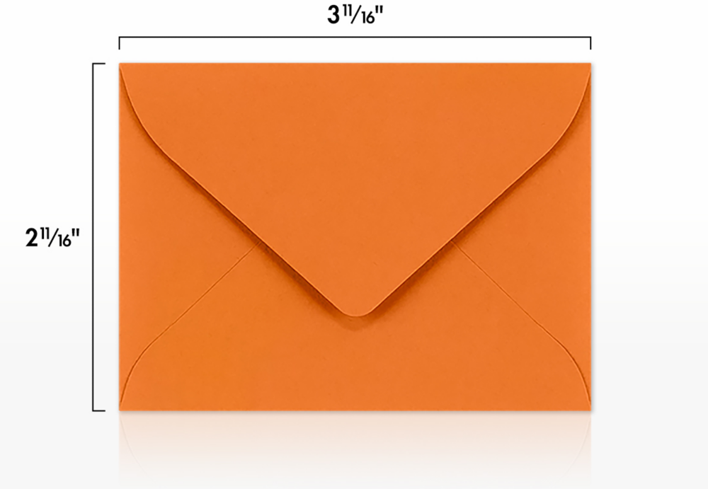 Mandarin Orange 32lb #17 Mini Envelopes (2 11/16 x 3 11/16)