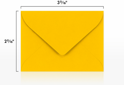 Sunflower Yellow 32lb #17 Mini Envelopes (2 11/16 x 3 11/16)