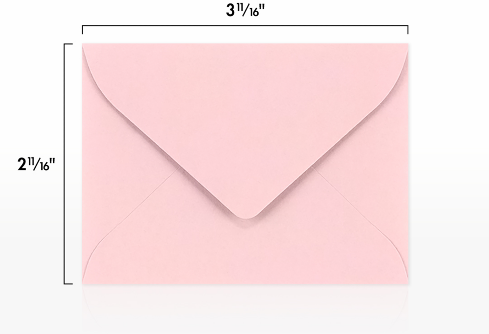 Baby Candy Pink 32lb #17 Mini Envelopes (2 11/16 x 3 11/16)