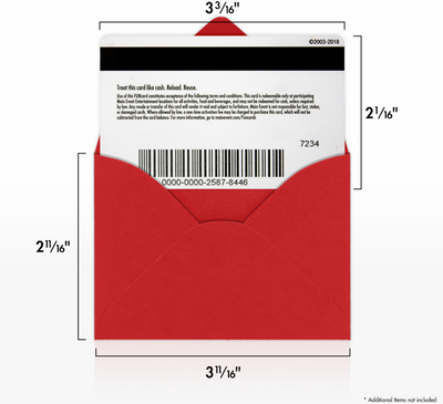 Red 32lb #17 Mini Envelopes (2 11/16 x 3 11/16)