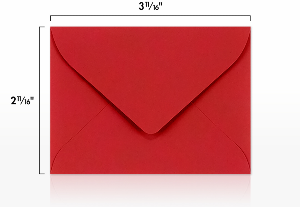 Red 32lb #17 Mini Envelopes (2 11/16 x 3 11/16)