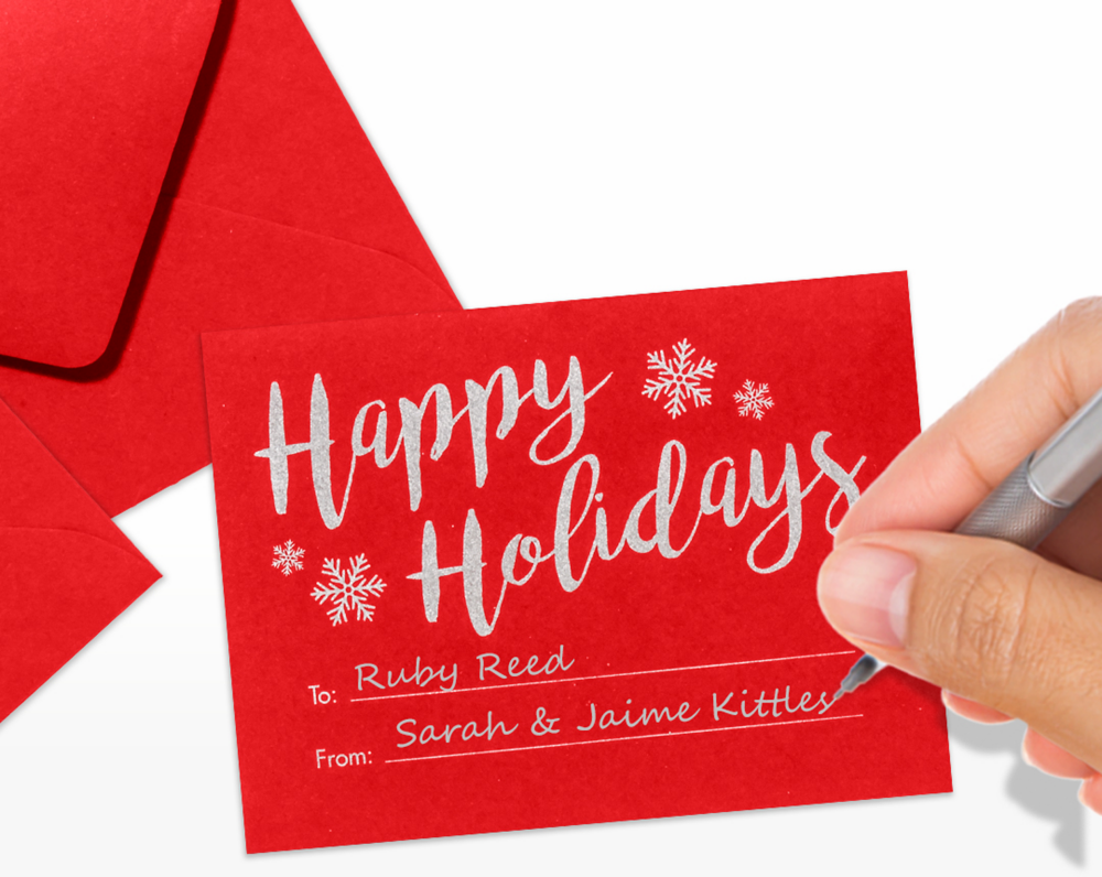 Ruby Red Happy Holidays 32lb #17 Mini Envelopes (2 11/16 x 3 11/16)