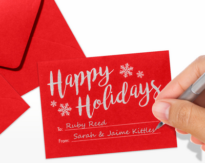 Ruby Red Happy Holidays 32lb #17 Mini Envelopes (2 11/16 x 3 11/16)