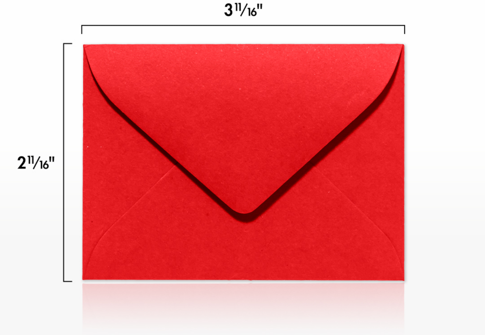 Ruby Red Happy Holidays 32lb #17 Mini Envelopes (2 11/16 x 3 11/16)