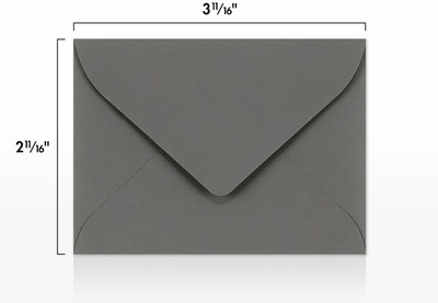 Dark Smoke Gray 32lb #17 Mini Envelopes (2 11/16 x 3 11/16)
