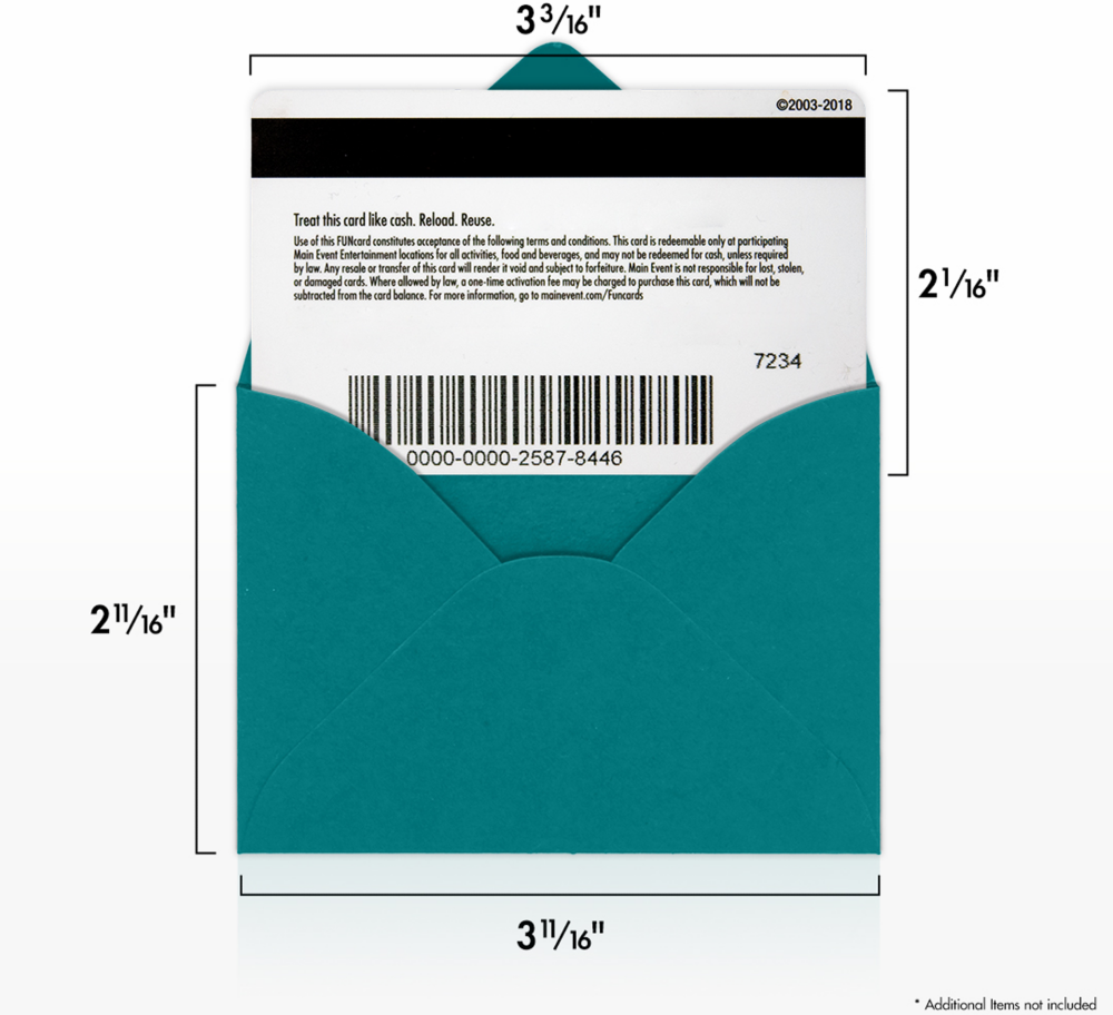 Teal Blue 32lb #17 Mini Envelopes (2 11/16 x 3 11/16)