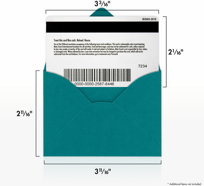 Teal Blue 32lb #17 Mini Envelopes (2 11/16 x 3 11/16)