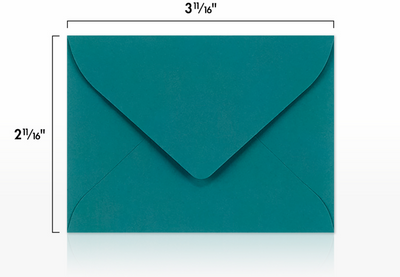 Teal Blue 32lb #17 Mini Envelopes (2 11/16 x 3 11/16)
