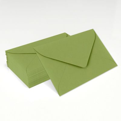 Olive Green 28lb #17 Mini Envelopes (2 11/16 x 3 11/16)