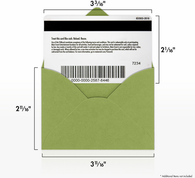 Olive Green 28lb #17 Mini Envelopes (2 11/16 x 3 11/16)