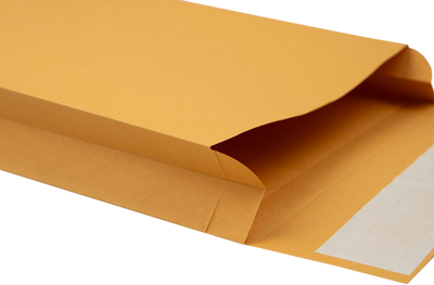 Brown Kraft 40lb 10 x 15 x 2 Open End Envelopes with Peel & Seal