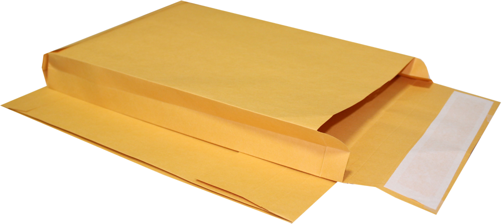Brown Kraft 40lb 10 x 15 x 2 Open End Envelopes with Peel & Seal