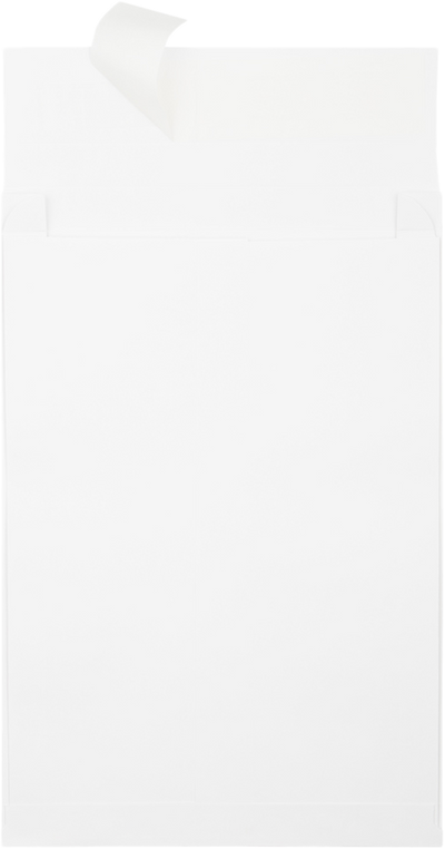 White 40lb 10 x 13 x 2 Open End Envelopes with Peel & Seal
