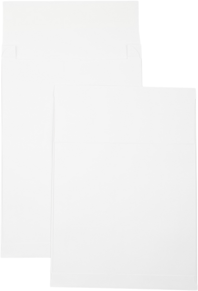 White 40lb 10 x 13 x 2 Open End Envelopes with Peel & Seal