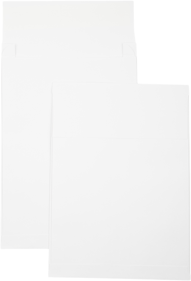 White 40lb 10 x 13 x 2 Open End Envelopes with Peel & Seal
