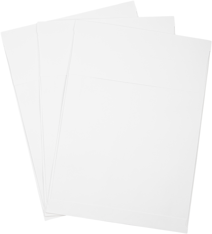 White 40lb 10 x 13 x 2 Open End Envelopes with Peel & Seal