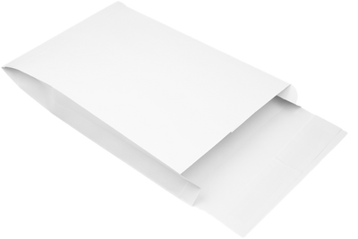 White 40lb 10 x 13 x 2 Open End Envelopes with Peel & Seal