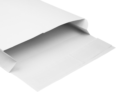 White 40lb 10 x 13 x 2 Open End Envelopes with Peel & Seal
