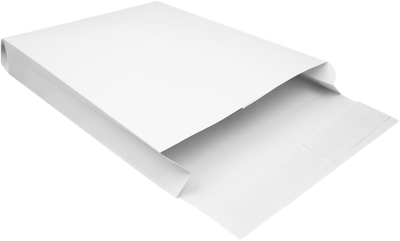 White 40lb 10 x 13 x 2 Open End Envelopes with Peel & Seal