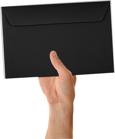 Smooth Midnight Black 32lb 6 x 9 Booklet Envelopes