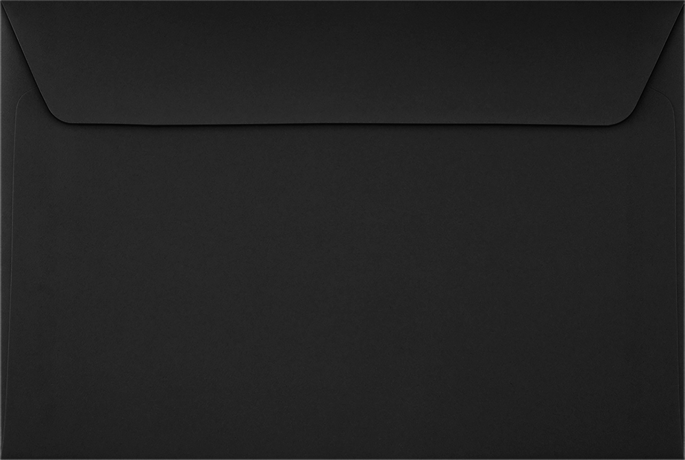 Smooth Midnight Black 32lb 6 x 9 Booklet Envelopes