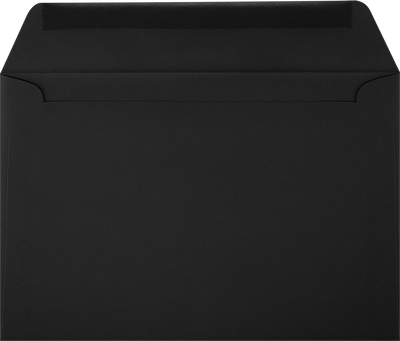 Smooth Midnight Black 32lb 6 x 9 Booklet Envelopes