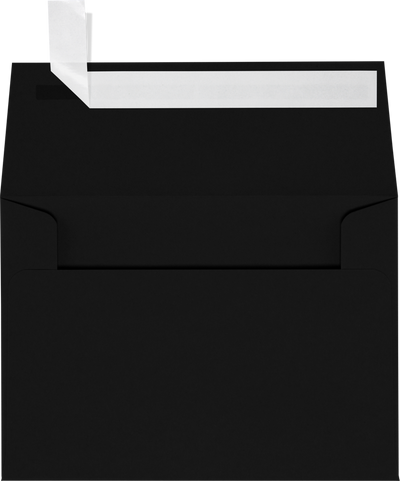 Smooth Midnight Black 32lb A1 Invitation Envelopes (3 5/8 x 5 1/8) with Peel & Seal