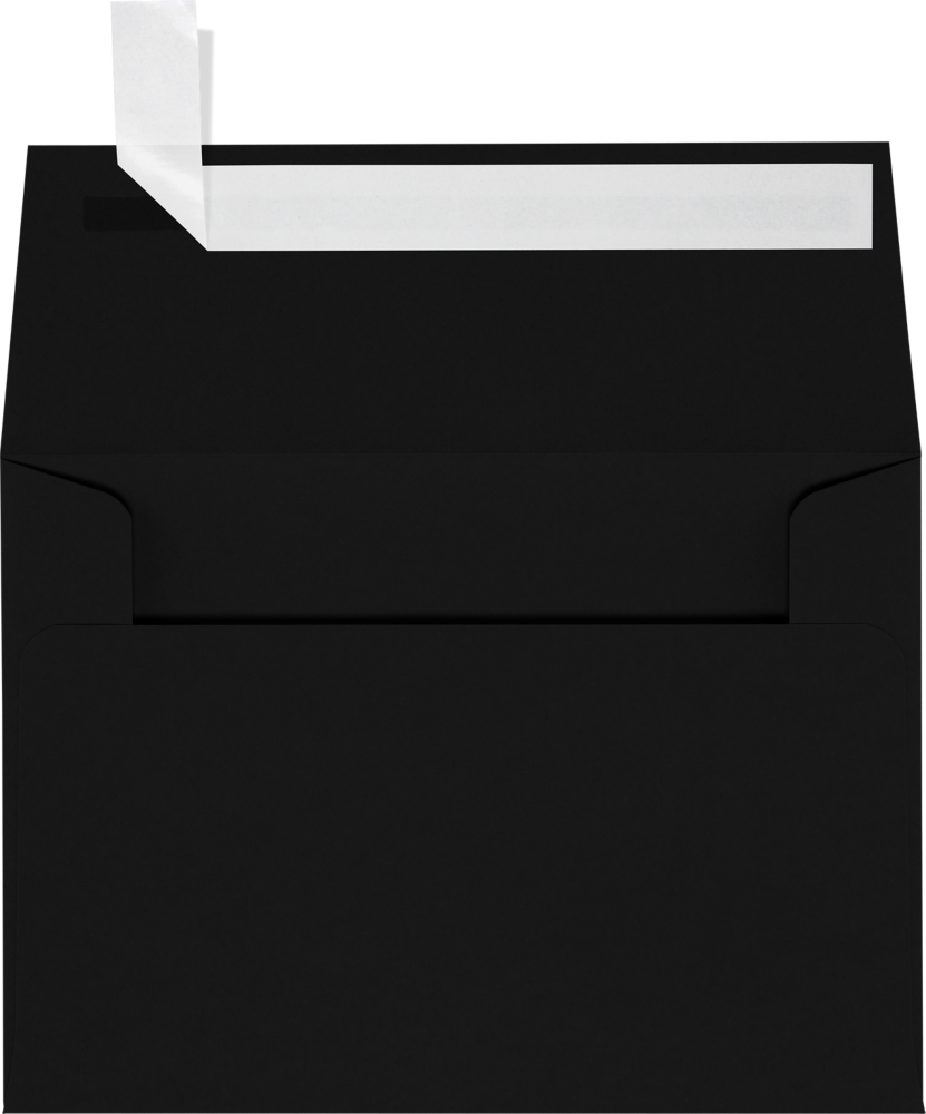 Smooth Midnight Black 32lb A1 Invitation Envelopes (3 5/8 x 5 1/8) with Peel & Seal