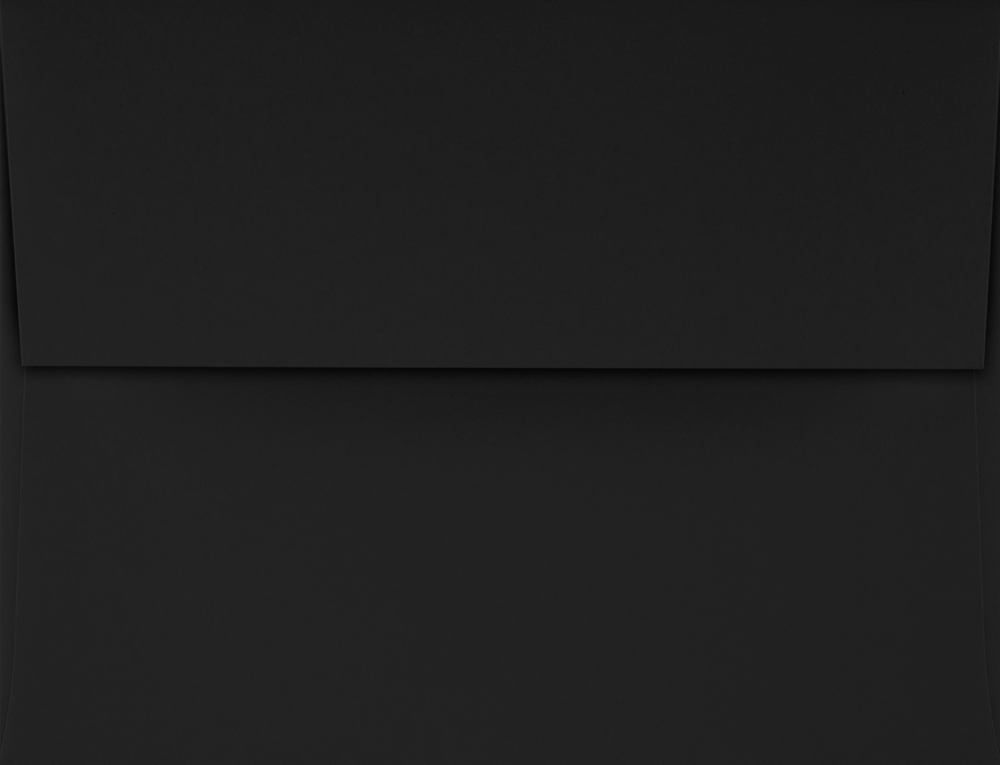 Smooth Midnight Black 32lb A2 Invitation Envelopes (4 3/8 x 5 3/4) with Peel & Seal