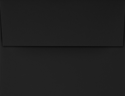 Smooth Midnight Black 32lb A2 Invitation Envelopes (4 3/8 x 5 3/4) with Peel & Seal