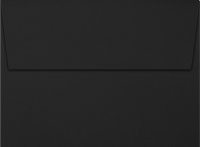 Smooth Midnight Black 32lb A6 Invitation Envelopes (4 3/4 x 6 1/2) with Peel & Seal