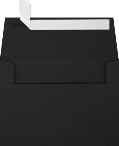 Smooth Midnight Black 32lb A6 Invitation Envelopes (4 3/4 x 6 1/2) with Peel & Seal