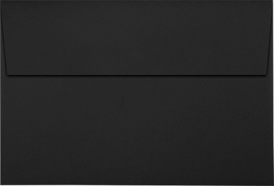Smooth Midnight Black 32lb A8 Invitation Envelopes (5 1/2 x 8 1/8) with Peel & Seal