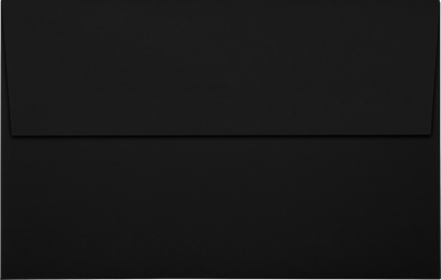 Smooth Midnight Black 32lb A10 Invitation Envelopes (6 x 9 1/2) with Peel & Seal