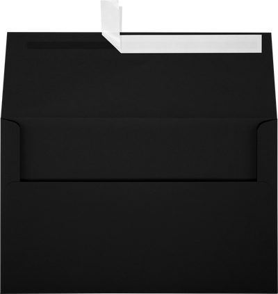 Smooth Midnight Black 32lb A10 Invitation Envelopes (6 x 9 1/2) with Peel & Seal