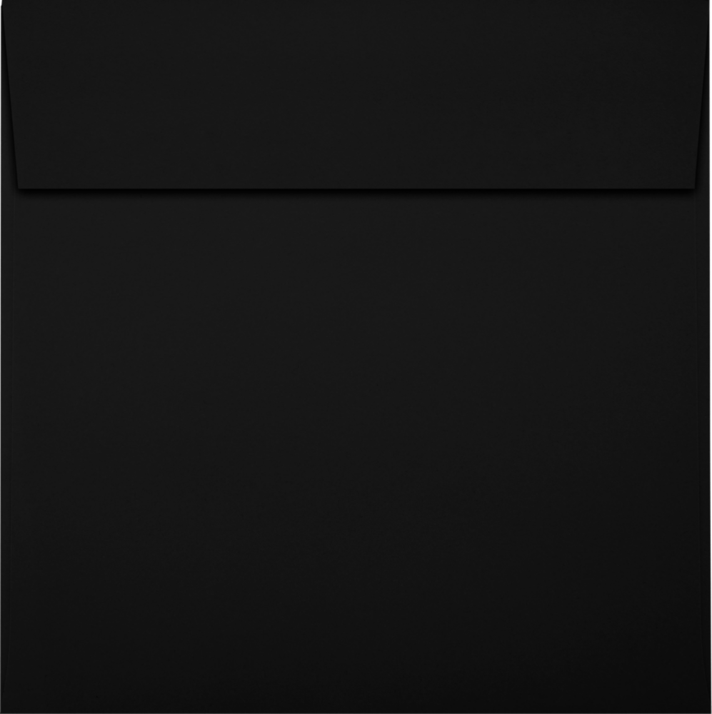 Smooth Midnight Black 32lb 5 x 5 Square Envelopes with Peel & Seal