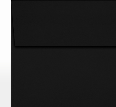 Smooth Midnight Black 32lb 5 x 5 Square Envelopes with Peel & Seal