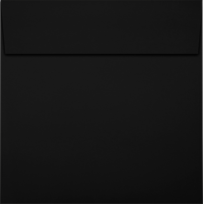 Smooth Midnight Black 32lb 5 1/2 x 5 1/2 Square Envelopes with Peel & Seal