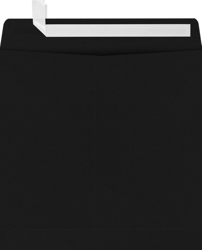 Smooth Midnight Black 32lb 7 1/2 x 7 1/2 Square Envelopes with Peel & Seal