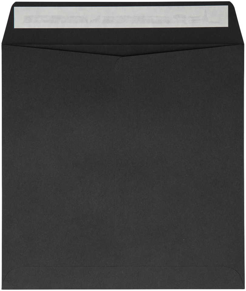 Smooth Midnight Black 32lb 8 x 8 Square Envelopes with Peel & Seal