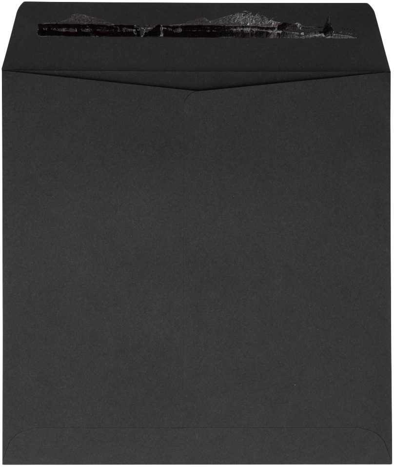 Smooth Midnight Black 32lb 8 x 8 Square Envelopes with Peel & Seal