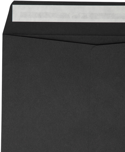Smooth Midnight Black 32lb 8 x 8 Square Envelopes with Peel & Seal