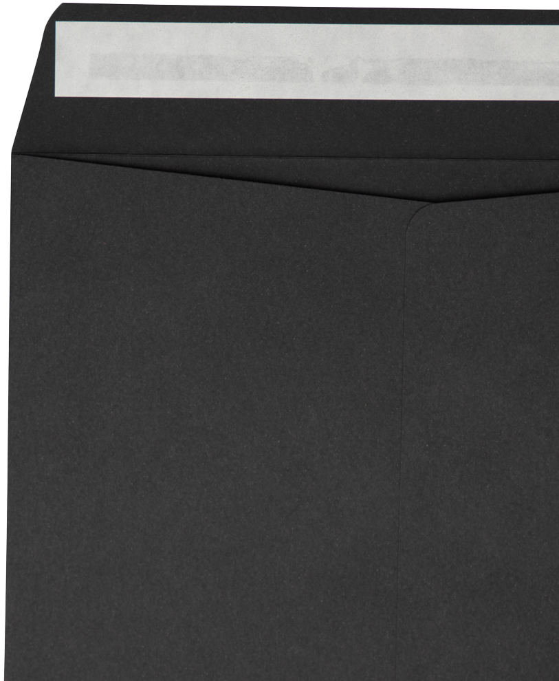 Smooth Midnight Black 32lb 8 x 8 Square Envelopes with Peel & Seal