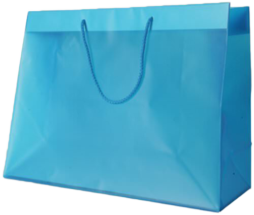 Blue Brite Hue X-Large Horizontal Shopping Bags (15 x 12 x 6)