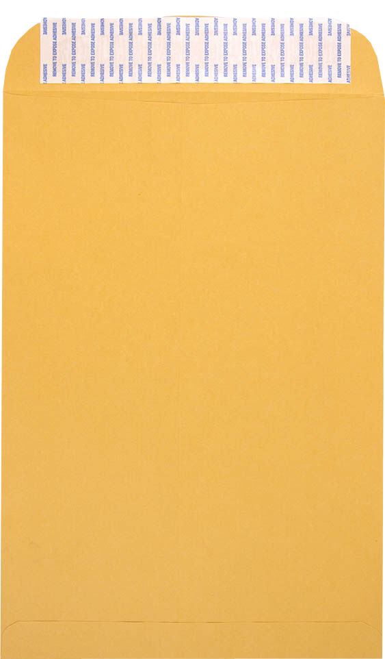 Brown Kraft 28lb 10 x 15 Open End Envelopes with Peel & Seal