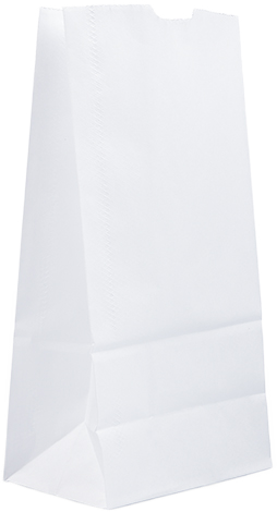 White Kraft Medium Paper Lunch Bags (5 x 9 3/4 x 3)