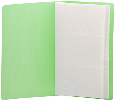 Green Business Card 12 Page Book - 72 Card Capacity