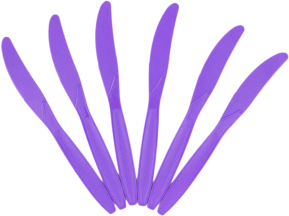 Purple Plastic Knives - 100 Pack
