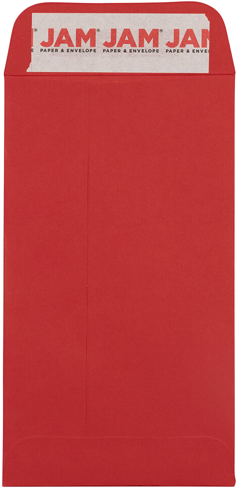 Red 32lb #5 1/2 Coin Envelopes (3 1/8 x 5 1/2) with Peel & Seal