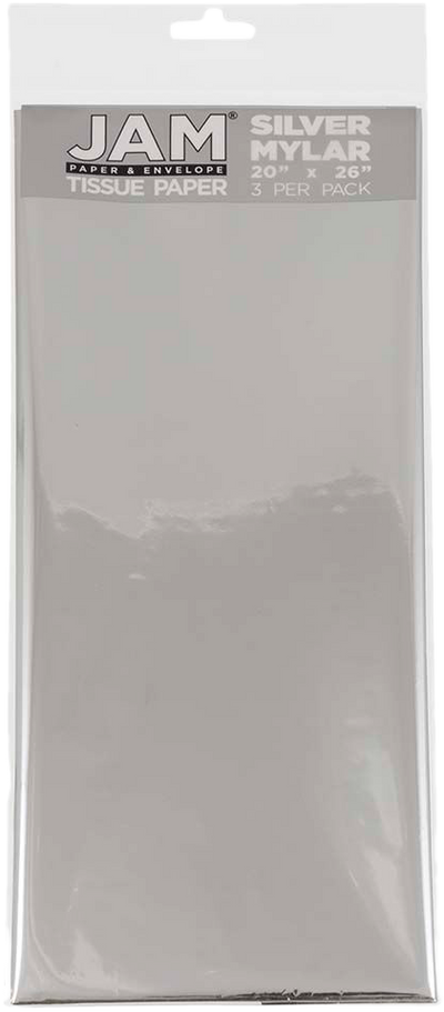 Silver Mylar Tissue Paper (20 x 26) - 3 Sheets